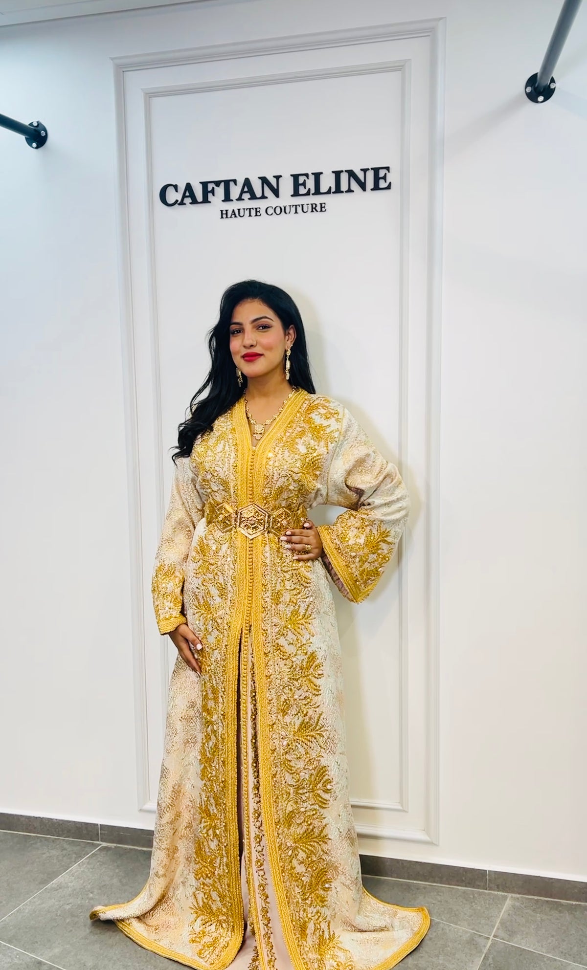 brocard beige royal — caftan eline