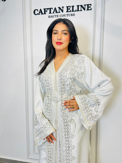 Takchita Blanc Neige Royal — Caftan Eline