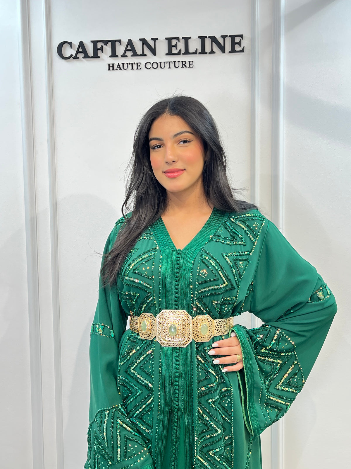 takchita vert foncé — caftan eline
