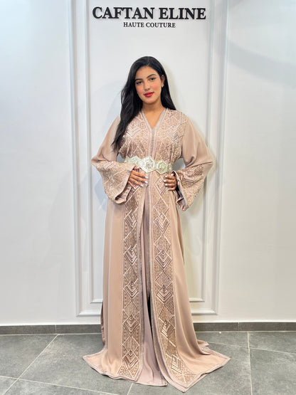Modern Beige Takchita — Caftan Eline