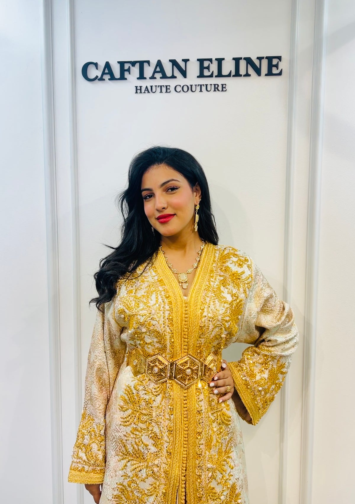 brocard beige royal — caftan eline