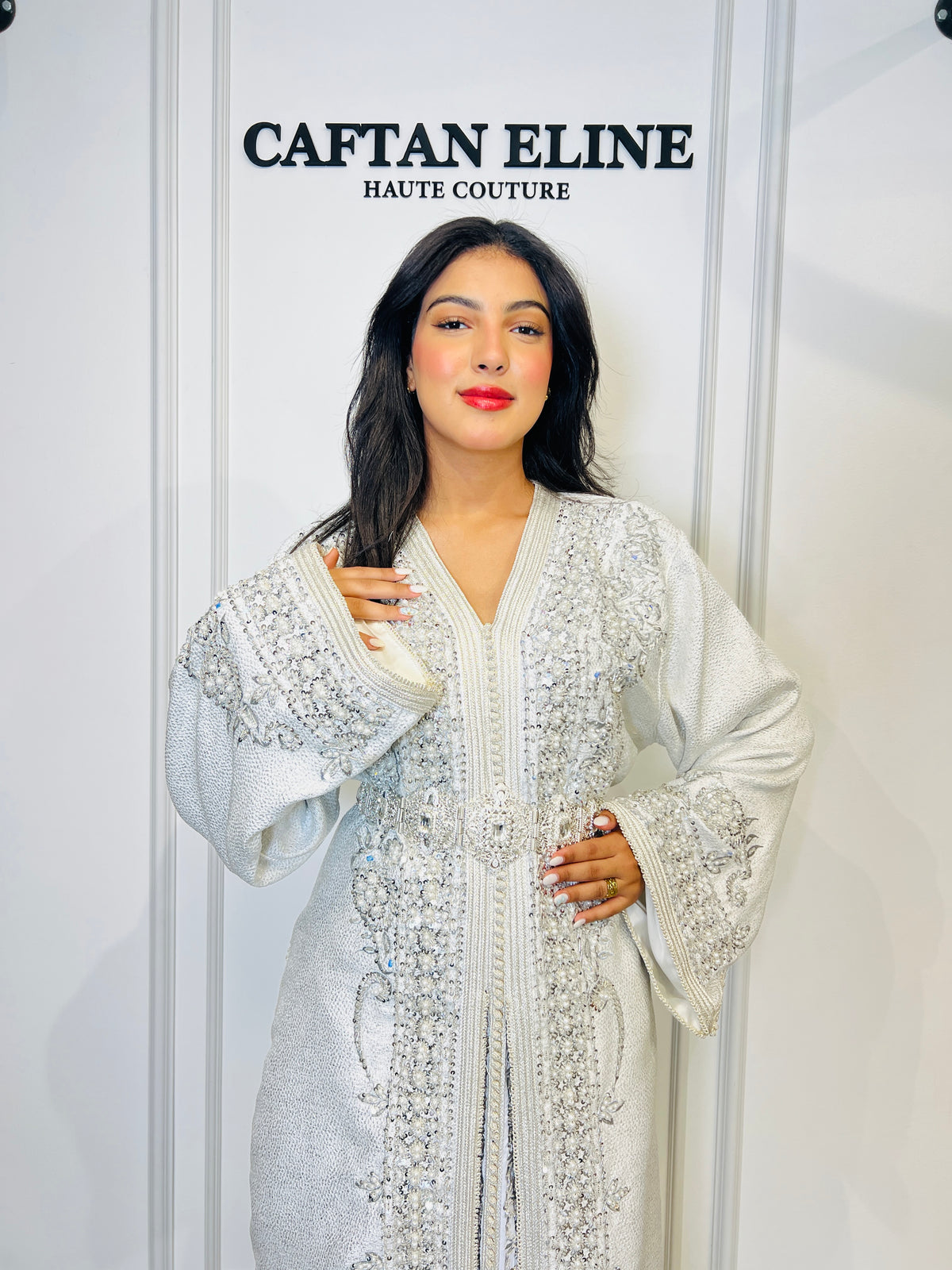 takchita blanc neige royal — caftan eline