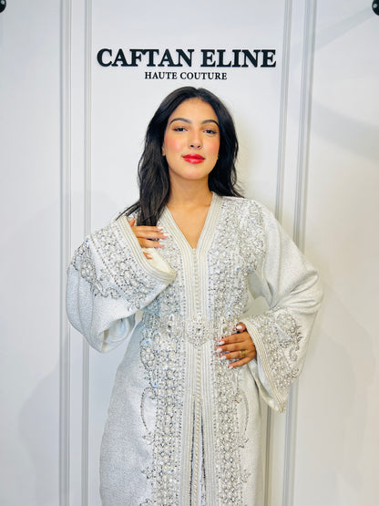 Takchita Blanc Neige Royal — Caftan Eline