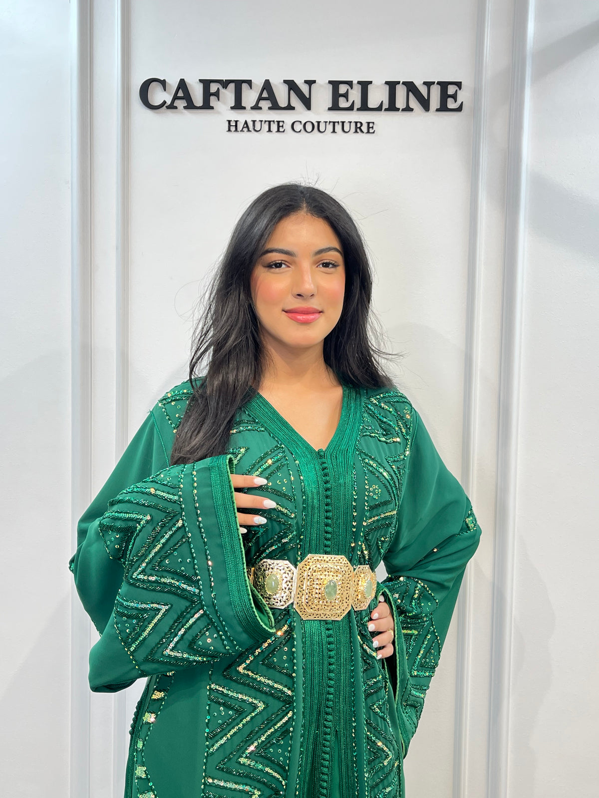 takchita vert foncé — caftan eline