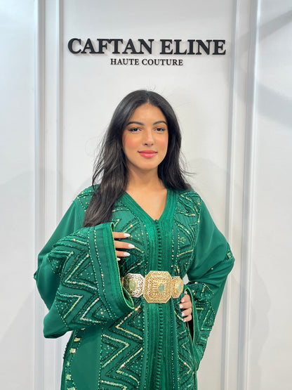 Takchita Vert Foncé — Caftan Eline