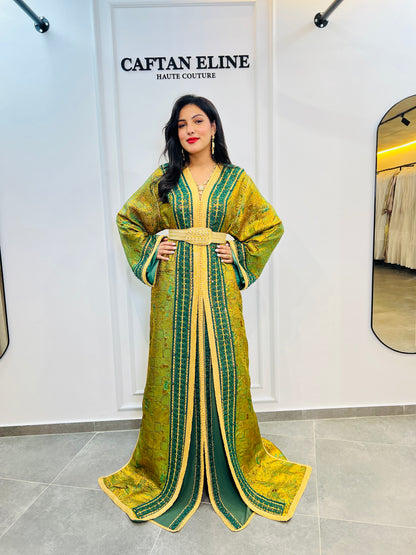 Golden silk takshita - Caftan Eline