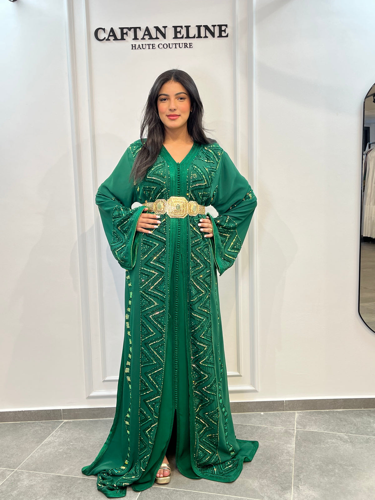takchita vert foncé — caftan eline