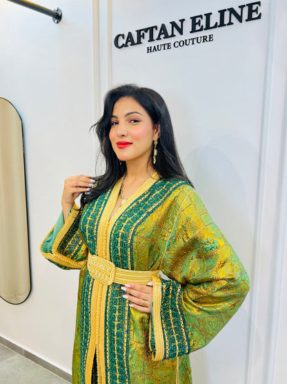 Golden silk takshita - Caftan Eline