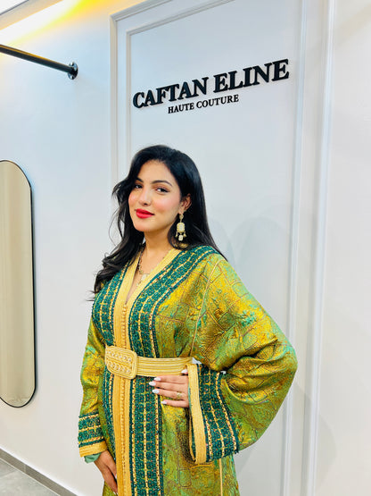 Golden silk takshita - Caftan Eline
