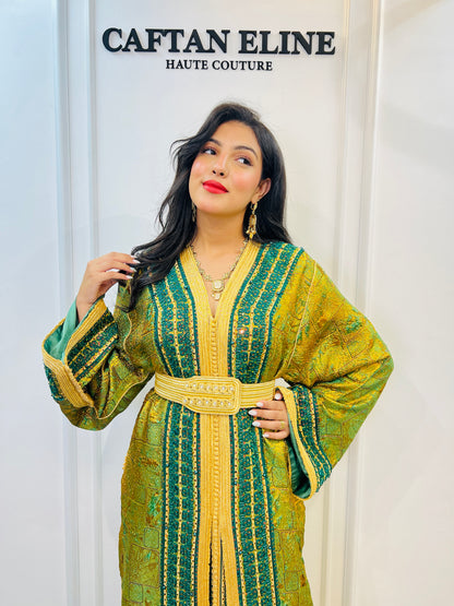 Golden silk takshita - Caftan Eline